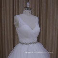 M804 Jolie robe de mariée robe de bal plissée